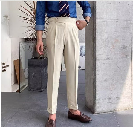 New Men's Naples High Waist Drooping Straight Autumn Leisure Pants